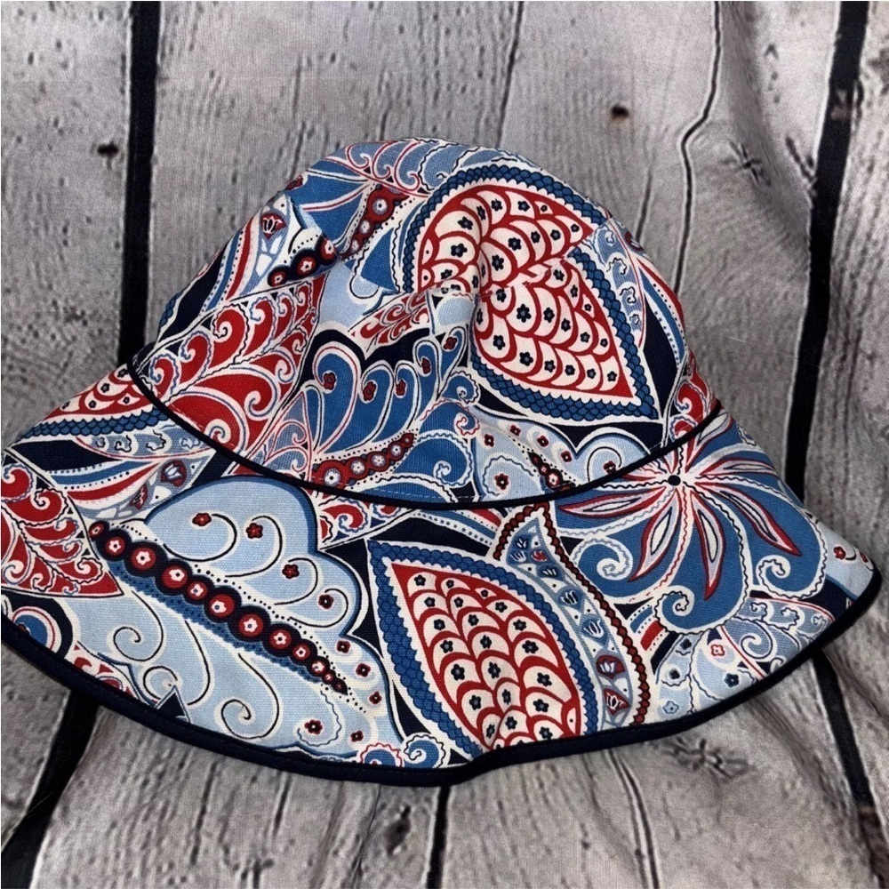Vera Bradley Seaside Beach Reversible Floral Print Cotton Bucket Hat Travel - Picture 2 of 5